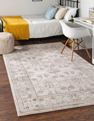 Unique Loom La Jolla T-8769 Ivory Area Rug Rectangle Lifestyle Image Feature