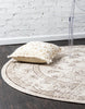Unique Loom La Jolla T-8769 Ivory Area Rug Round Lifestyle Image