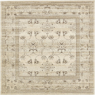 Unique Loom La Jolla T-8769 Ivory Area Rug Square Lifestyle Image