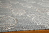Momeni Lace Embroided LAC-1 Grey Area Rug Corner Shot