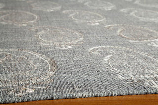 Momeni Lace Embroided LAC-1 Grey Area Rug Corner Shot