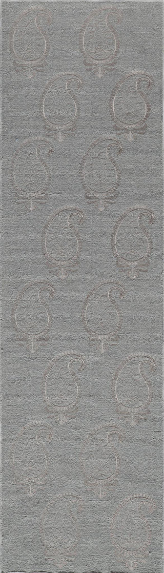 Momeni Lace Embroided LAC-1 Grey Area Rug Closeup