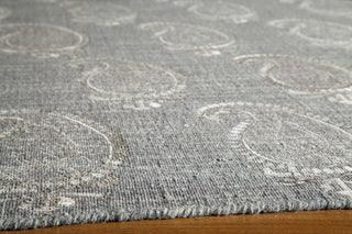 Momeni Lace Embroided LAC-1 Grey Area Rug Closeup