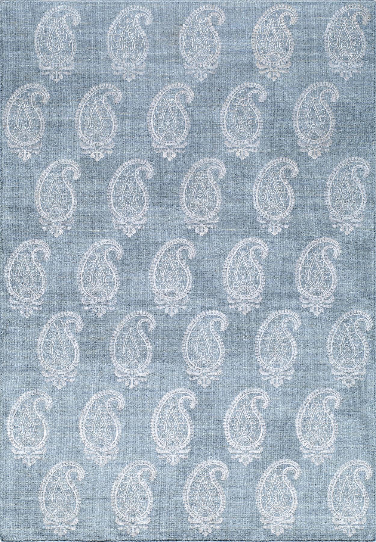 Momeni Lace Embroided LAC-1 Soft Blue Area Rug main image