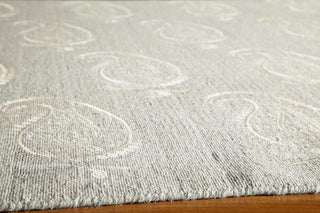 Momeni Lace Embroided LAC-1 Silver Area Rug Corner Shot