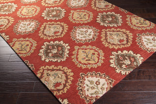 Surya Langley LAG-1010 Rust Hand Tufted Area Rug 5x8 Corner