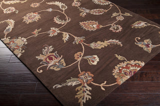 Surya Langley LAG-1015 Chocolate Hand Tufted Area Rug 5x8 Corner
