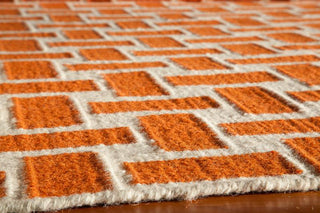 Momeni Laguna LG-02 Orange Area Rug Corner Shot