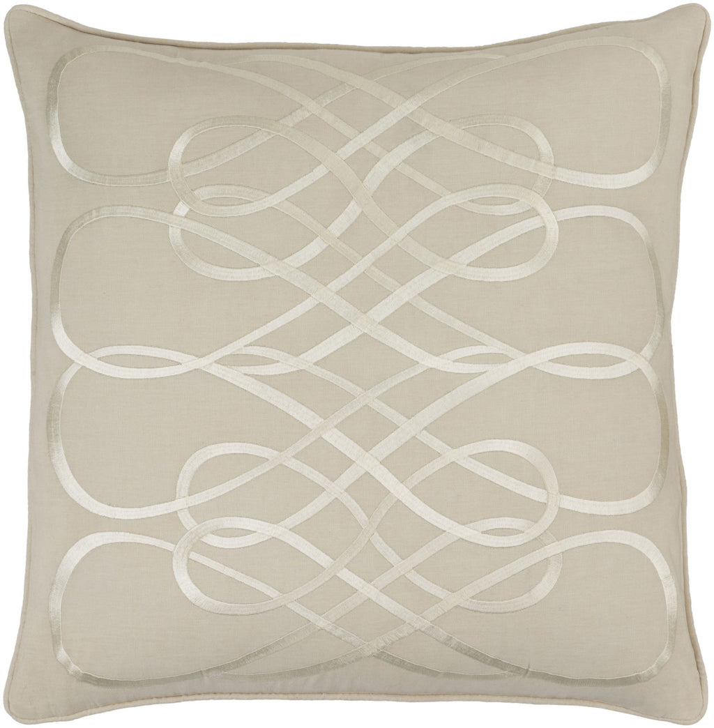 Surya Leah LAH004 Pillow by GlucksteinHome 18 X 18 X 4 Poly filled