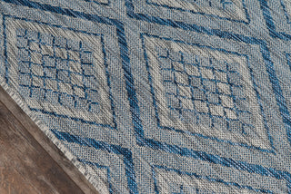 Momeni Lake Palace LAK-1 Blue Area Rug by MADCAP Close up