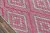 Momeni Lake Palace LAK-1 Pink Area Rug by MADCAP Close up