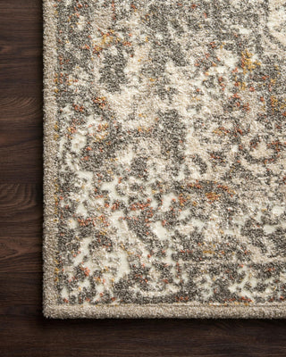 Loloi Landscape LAN-01 Sand/Graphite Area Rug Corner On Wood