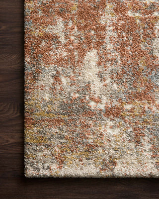 Loloi Landscape LAN-03 Rust Area Rug Corner On Wood