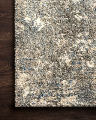 Loloi Landscape LAN-04 Slate Area Rug Corner On Wood