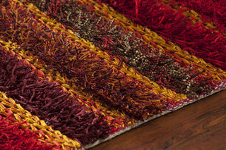 Chandra Lavasa LAV-21400 Red/Orange Area Rug Detail