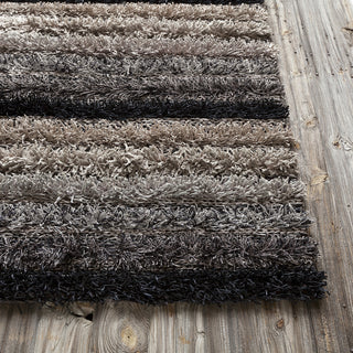 Chandra Lavasa LAV-21403 Grey/Tan/Black Area Rug Corner Shot