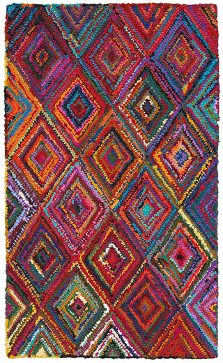 LR Resources Layla 03404 Multi Hand Hooked Area Rug 7'9'' X 9'9''