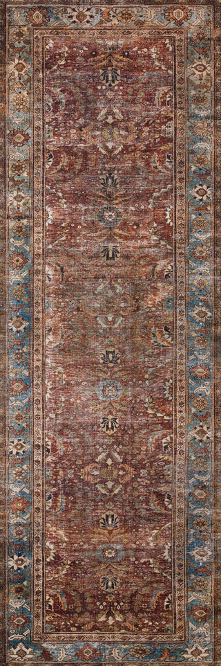 Loloi II Layla LAY-01 Brick/Blue Area Rug 2'6''x7'6'' Runner