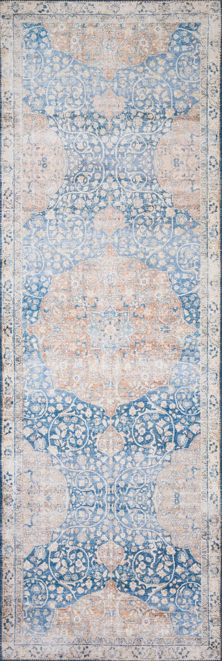 Loloi II Layla LAY-07 Blue/Tangerine Area Rug 2'6''x7'6'' Runner