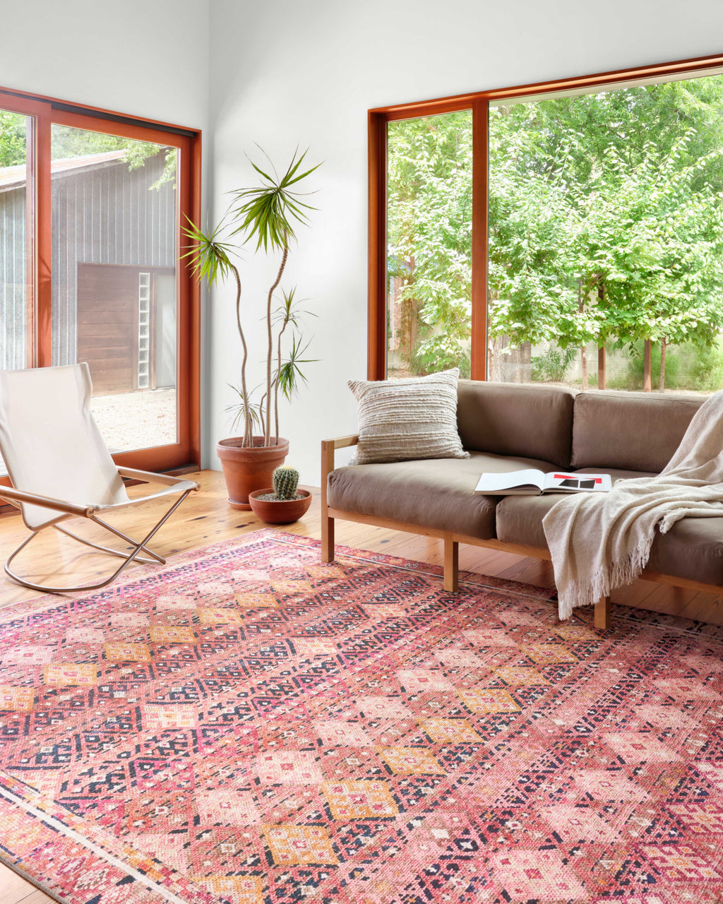 Loloi II Layla LAY-15 Magenta/Multi Area Rug Lifestyle Image Feature