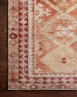 Loloi II Layla LAY-16 Natural/Spice Area Rug Corner On Wood