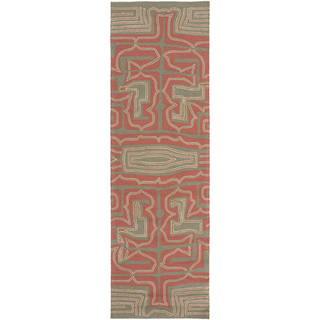 Surya Labyrinth LBR-1008 Olive Area Rug by Julie Cohn 2'6'' x 8' Runner