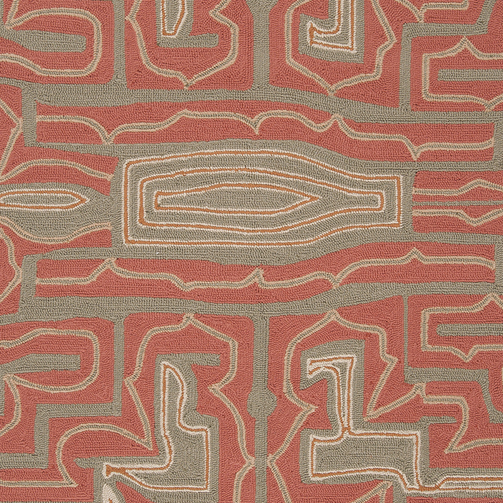 Surya Labyrinth LBR-1008 Olive Hand Hooked Area Rug by Julie Cohn Sample Swatch