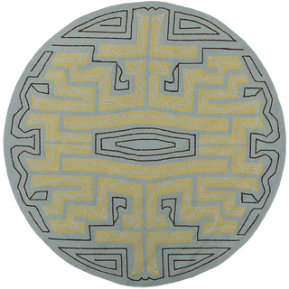 Surya Labyrinth LBR-1013 Slate Area Rug by Julie Cohn 8' Round