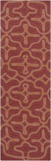 Surya Labyrinth LBR-1014 Burgundy Area Rug by Julie Cohn 2'6'' x 8' Runner