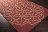 Surya Labyrinth LBR-1014 Burgundy Hand Hooked Area Rug by Julie Cohn 5x8 Corner