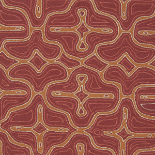 Surya Labyrinth LBR-1014 Burgundy Hand Hooked Area Rug by Julie Cohn Sample Swatch