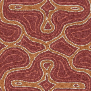 Surya Labyrinth LBR-1014 Burgundy Hand Hooked Area Rug by Julie Cohn Sample Swatch
