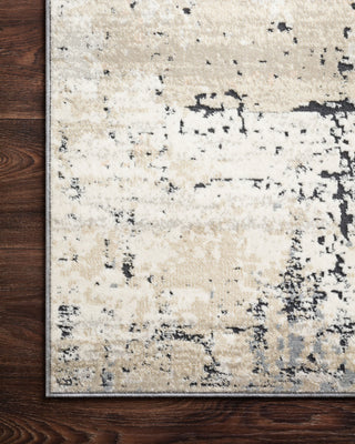 Loloi II Lucia LUC-06 Granite Area Rug Corner On Wood