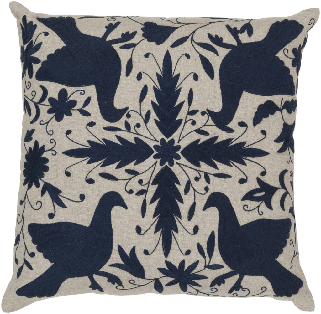 Surya Otomi Delicate Doves LD-020 Pillow by Beth Lacefield 18 X 18 X 4 Poly filled