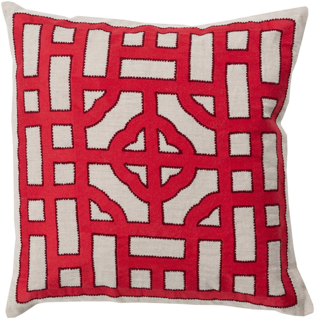 Surya Chinese Gate Looking Glass LD-049 Pillow by Beth Lacefield