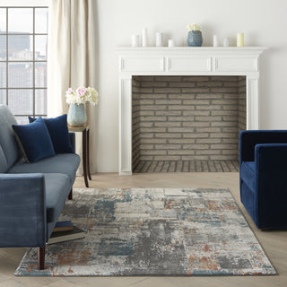 Nourison Ludlow LDW06 Grey/Multi Area Rug Room Scene Feature