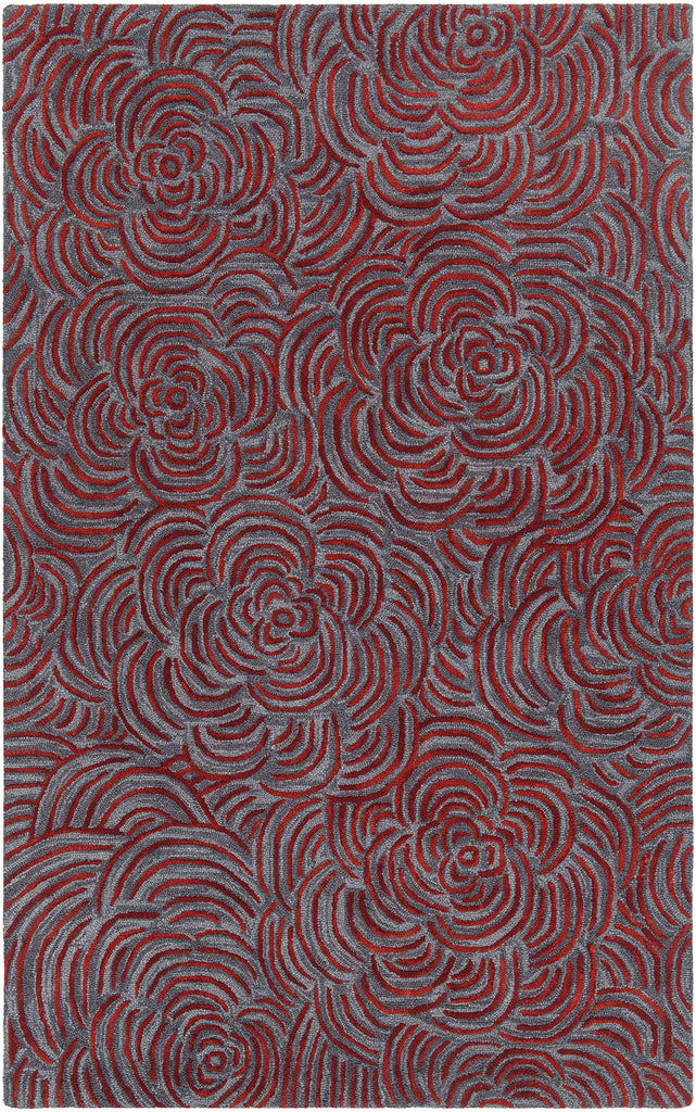 Chandra Leia LEI-42203 Red/Grey Area Rug main image