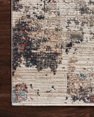 Loloi Leigh LEI-05 Ivory / Charcoal Area Rug Corner Image