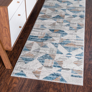 Unique Loom Leipzig T-LPZG1 Blue Area Rug Runner Lifestyle Image