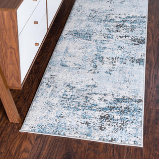 Unique Loom Leipzig T-LPZG5 Blue Area Rug Runner Lifestyle Image