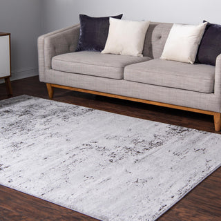 Unique Loom Leipzig T-LPZG5 Gray Area Rug Rectangle Lifestyle Image Feature