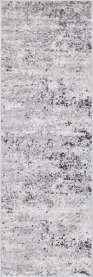 Unique Loom Leipzig T-LPZG5 Gray Area Rug Runner Top-down Image