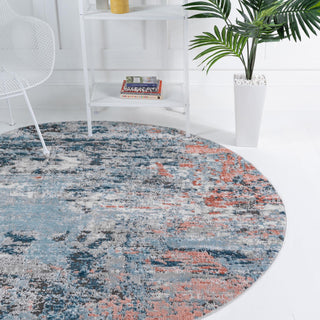 Unique Loom Leipzig T-LPZG5 Multi Area Rug Round Lifestyle Image