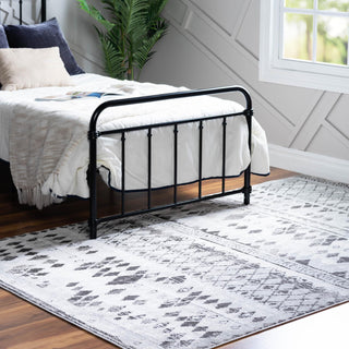 Unique Loom Leipzig T-LPZG6 Gray Area Rug Rectangle Lifestyle Image Feature