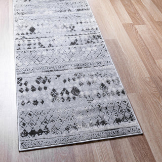 Unique Loom Leipzig T-LPZG6 Gray Area Rug Runner Lifestyle Image