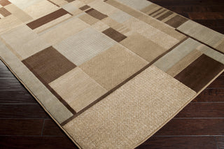 Surya Lenoir LEN-2410 Mocha Machine Loomed Area Rug Corner Shot