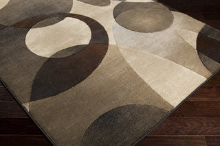 Surya Lenoir LEN-2449 Taupe Machine Loomed Area Rug Corner Shot