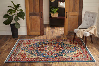 Momeni Lenox LE-01 Blue Area Rug Room Image Feature