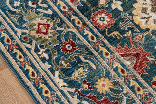 Momeni Lenox LE-03 Blue Area Rug Close up