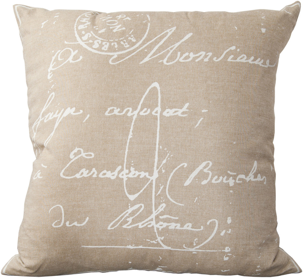 Surya Montpellier Classical French Script LG-511 Pillow 22 X 22 X 5 Poly filled